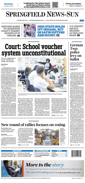Cover of Springfield News-Sun