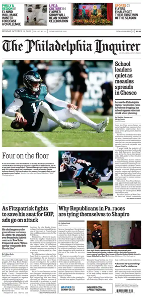 Cover of The Philadelphia Inquirer (South Jersey edition)