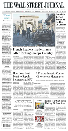 Cover of The Wall Street Journal