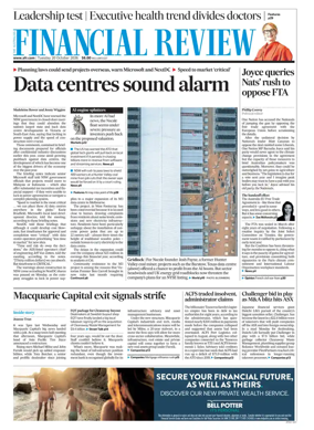 Cover of The Australian Financial Review