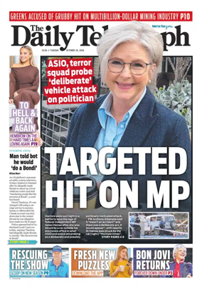 Cover of The Daily Telegraph (Sydney)