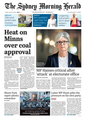 Cover of The Sydney Morning Herald
