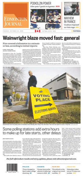 Cover of Edmonton Journal