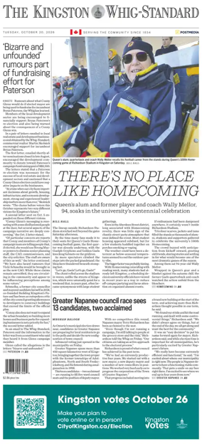 Cover of Kingston Whig-Standard