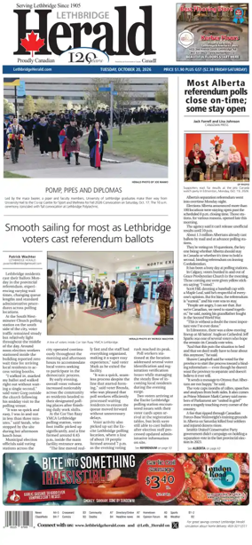 Cover of Lethbridge Herald