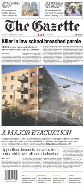 Cover of Montreal Gazette