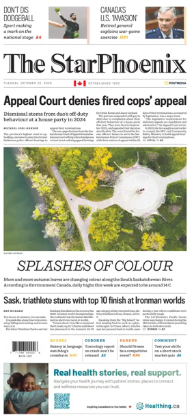 Cover of Saskatoon StarPhoenix