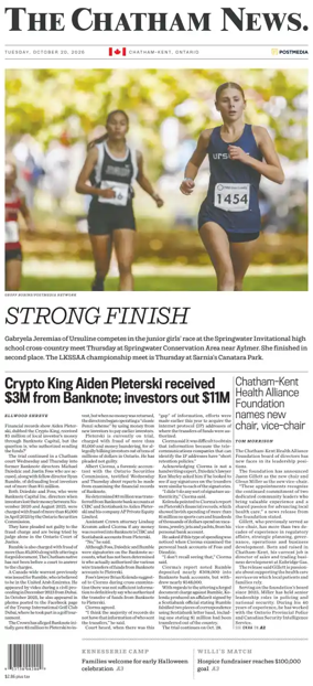 Cover of The Chatham Daily News