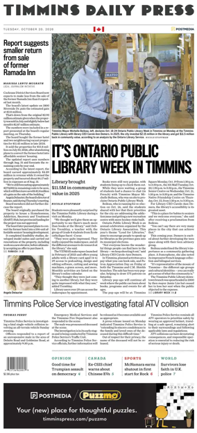 Cover of The Daily Press (Timmins)
