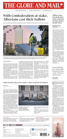 Cover of The Globe and Mail (BC Edition)