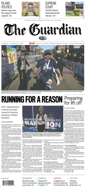 Cover of The Guardian (Charlottetown)
