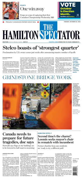 Cover of The Hamilton Spectator