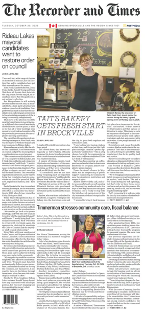 Cover of The Recorder & Times (Brockville)