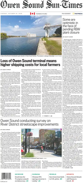 Cover of The Sun Times (Owen Sound)
