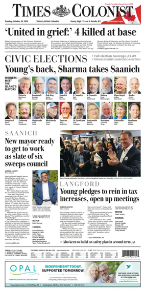Cover of Times Colonist