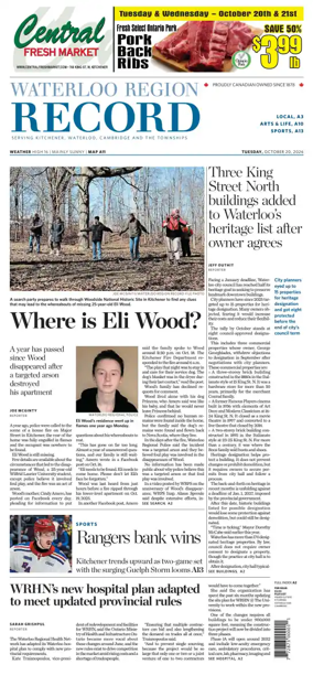 Cover of Waterloo Region Record