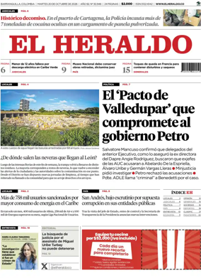 Cover of El Heraldo (Colombia)