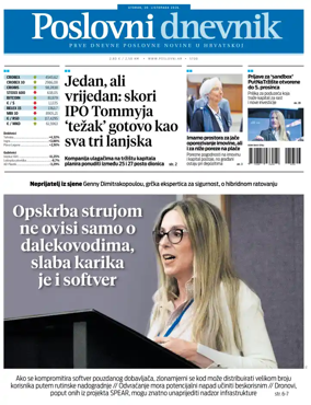 Cover of Poslovni Dnevnik