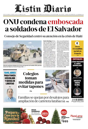 Cover of Listin Diario