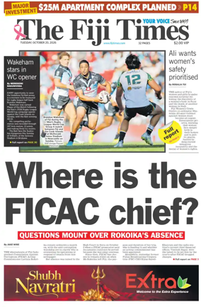 Cover of The Fiji Times