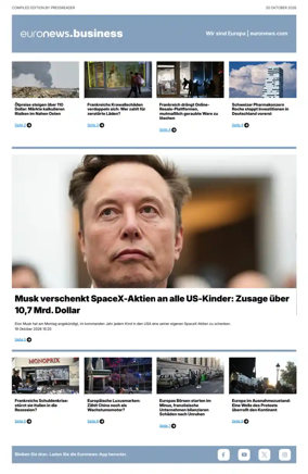 Cover of Euronews Business (German)