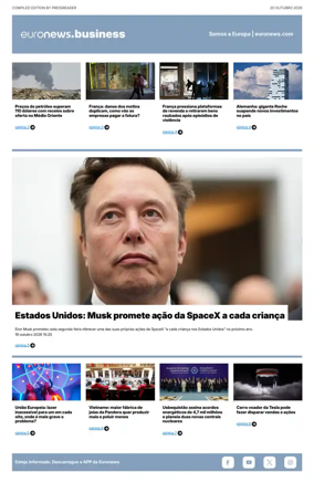 Cover of Euronews Business (Portuguese)