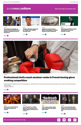 Cover of Euronews Culture and Sport Compiled Edition