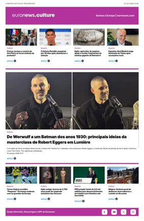 Cover of Euronews Culture and Sport (Portuguese)