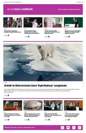 Cover of Euronews Culture and Sport (Turkish) Compiled Edition