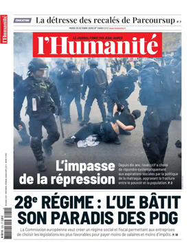 Cover of L'HUMANITE