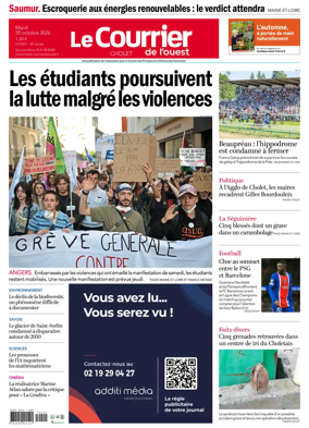 Cover of Le Courrier de l’Ouest (Cholet)