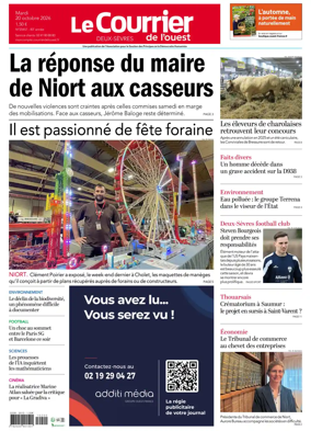 Cover of Le Courrier de l’Ouest (Deux-Sevres)