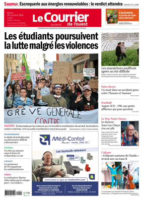 Cover of Le Courrier de l’Ouest (Saumur)