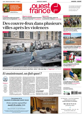 Cover of Ouest France (Angers / Segre)