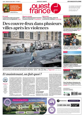 Cover of Ouest France (Les Sables-d'Olonne)