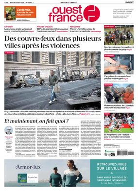 Cover of Ouest France (Lorient)