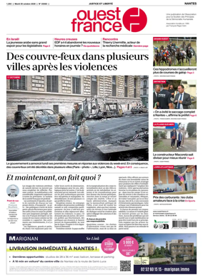 Cover of Ouest France (Nantes)