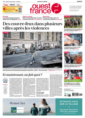 Cover of Ouest France (Pontivy)