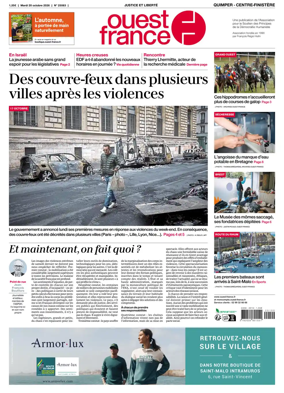 Cover of Ouest-France (Quimper Centre-Finistere)