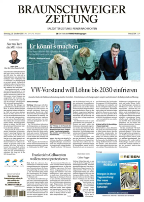 Cover of Braunschweiger Zeitung (Peine)
