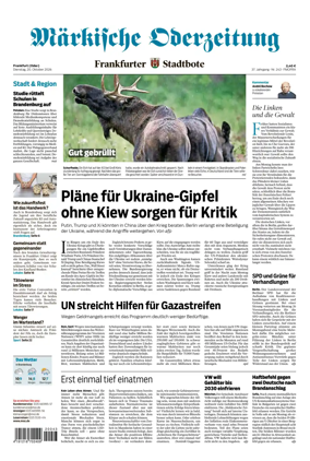 Cover of Markische Oderzeitung Frankfurt (Oder)