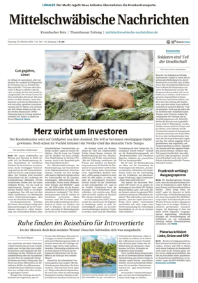 Cover of Mittelschwaebische Nachrichten