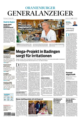 Cover of Oranienburger Generalanzeiger