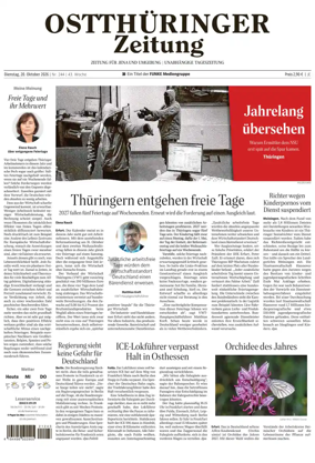 Cover of Ostthuringer Zeitung (Jena)