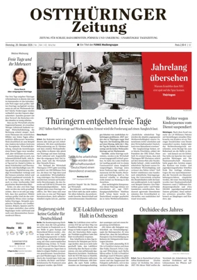 Cover of Ostthuringer Zeitung (Posneck)