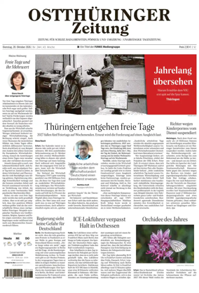 Cover of Ostthuringer Zeitung (Schleiz)