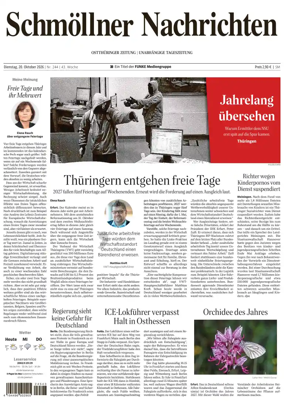 Cover of Ostthuringer Zeitung (Schmolln)
