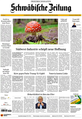 Cover of Schwabische Zeitung (Friedrichshafen)