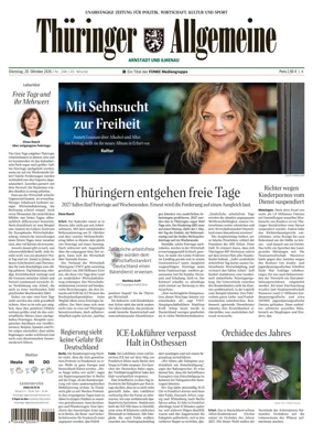 Cover of Thuringer Allgemeine (Arnstadt und Ilmenauz)
