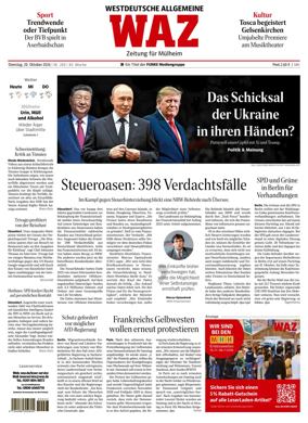 Cover of Westdeutsche Allgemeine Zeitung (Mulheim an der Ruhr)